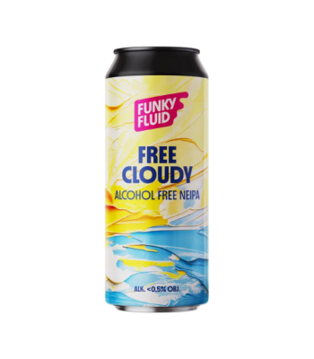 Funky Fluid - Free Cloudy (alcoholvrij 0,5%) - 500ml can