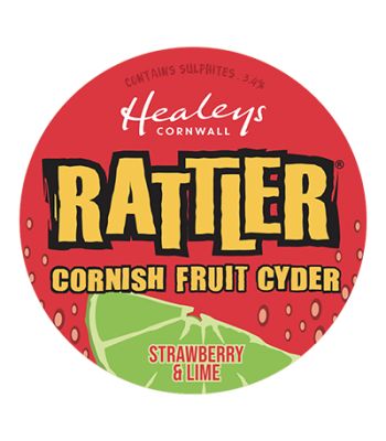 Healeys Cider - Rattler Rattler Strawberry & Lime - Taplens rond
